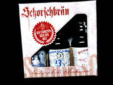 3  Bierflaschen  " Schorschbräu " im Karton ( leer, aus Flaschensammlung )
