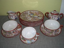 altes Chinesisches  Teeservice  handbemalt  TEILE