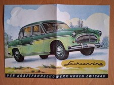 Alter Werbeprospekt vom Auto "Sachsenring" von der Fa. Horch in Zwickau