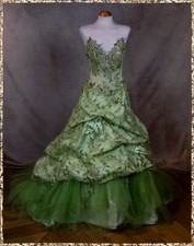 Brautkleid Abendkleid grün Gr. 40 Trauzeugin Wedding Dress Hochzeit