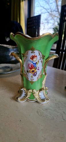 Antike grün vergoldete - , floral