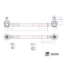 Spurstange mit Endstück und Anbaumaterial passend für Deutz-Fahr