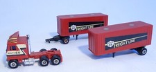 Shinsei Mini Power - GMC Sattelzug mit Anhänger, Freight Line, 1:128 Route 66