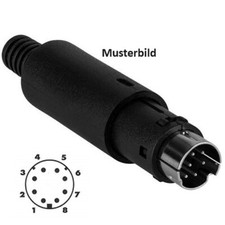 NoName, 1 Stück Mini-DIN-Stecker, 8pol, Kamera-Stecker, 360°, unbenutzt