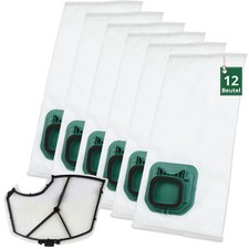 12 Staubsaugerbeutel passt für Vorwerk Kobold 140 mit EB 360 Filtertüten Filter