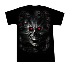 Heavy Metal  Gothic fantasy T Shirt Ghost skulls bedruckt mit Geister Totenköpfe