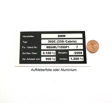 Typenschild, PKW, Wohnmobil