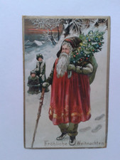 Alte Glückwunschkarte mit Weihnachtsmann(2),ca 1910.