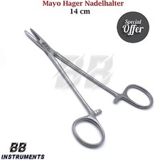 Mayo Hegar Nadelhalter 12 cm chirurgisch Dental Naht Nadel OP Piercing