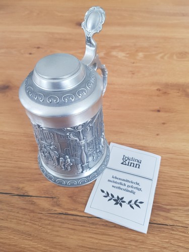 Zinnkrug mit deckel - mit,