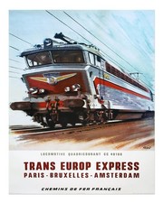 Vintage Zug Wandkunst Trans