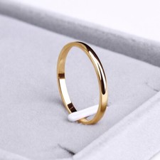Edelstahl Ring Fingerring Gold