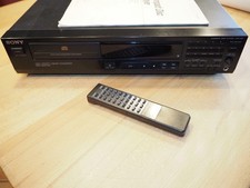 Sony CDP-497 schwarz CD-Player, mit Bedienungsanleitung und Fernbedienung