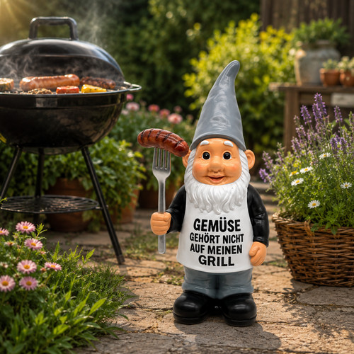 Gartenzwerg grillmeister - gartenzwerg,