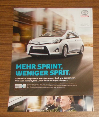 Seltene werbung toyota yaris - werbung,