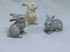 3 X Figuren Hasen Deko Ostern Porzellan Häschen 