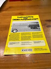 Prospekt Chemo Extraverteilung Pumptankwagen Traktor Schlepper Brochüre M