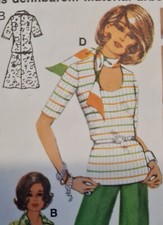 Retro Schnittmuster Kostüm Shirt Rock Bluse  Gr. 38+40 burda  2 0907