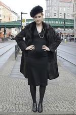 Damen Kleid dress schwarz black 80er True VINTAGE 80´s women 30´s stil lang long