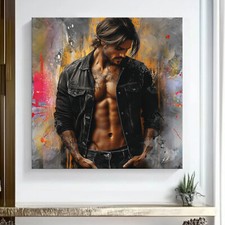 Leinwand Bild Akt Mann Sixpeck