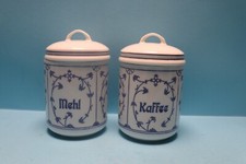 2 ALTE VORRATSDOSEN  DDR JÄGER EISENBERG KAFFEE & MEHL