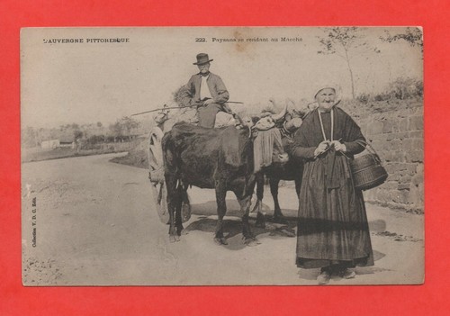 Schwarz weiß postkarte bauern - schwarz,