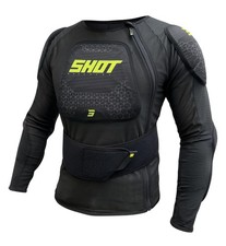 Weste Jacke Schützende SHOT Airlight Schwarz Gelb Fluo Moto Cross Enduro Offroad
