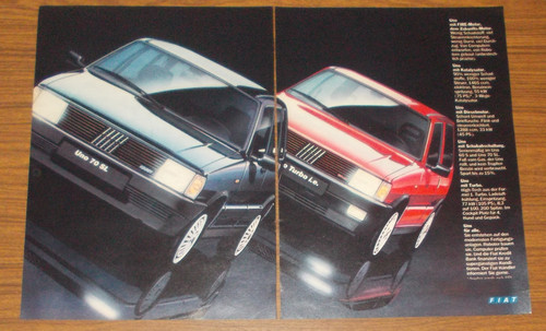 Seltene werbung fiat uno - uno, sl