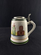 Handgemalter Bierkrug Privat Brauerei Frankenheim Alt 1997 mit Zinndeckel