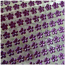 117 Selbstklebende Blumen 8mm Glitzersteine Bordüren Straßsteine Basteln Violett