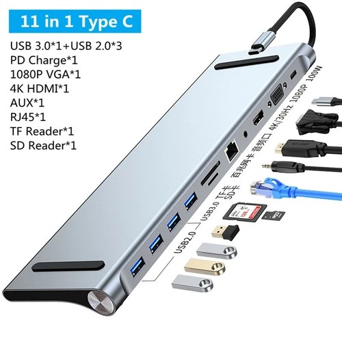 Usb c dockingstation - 11-in-1,