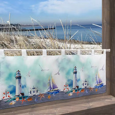 Scheibengardine Leuchtturm
