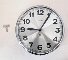 MAUTHE Wanduhr, verchromt