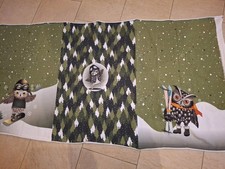 Jersey Stoff Panel Eule Ski Snowboard French Terry Stenzo 78cm X vB