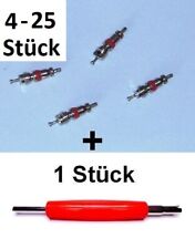 Ventildreher Ventilschrauber + Ventileinsätze Auto Fahrrad Motorrad PKW - 4-25