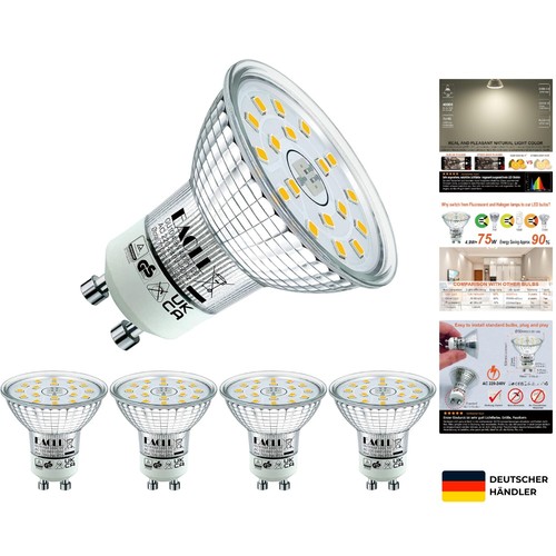 Eacll gu10 led 4000k - led, 4.9w