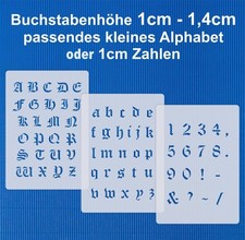Scrapbooking alte Schrift ● Schablonen Buchstaben ABC groß, klein oder Zahlen 