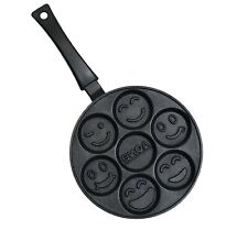 Gebrauchte Pfannkuchen Pfanne Smiley Gesichtern Crepes 24cm ANTIHAFT Smilie