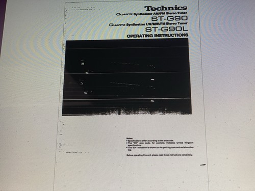 Technics g90 service - technics, st-g90