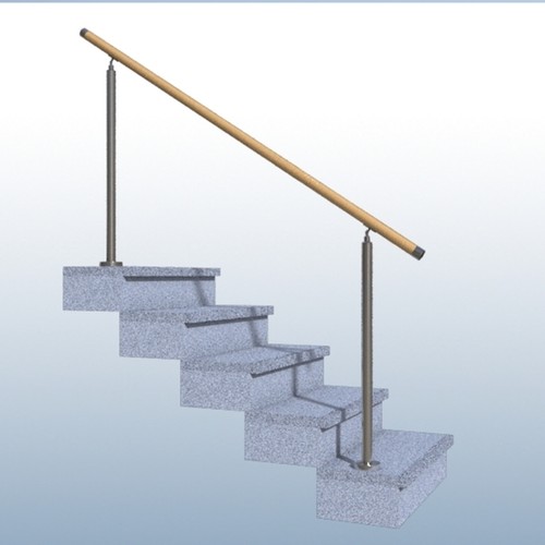 Edelstahl geländer holz - 2, m