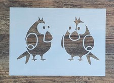 Schablone Vögel witzig Comic