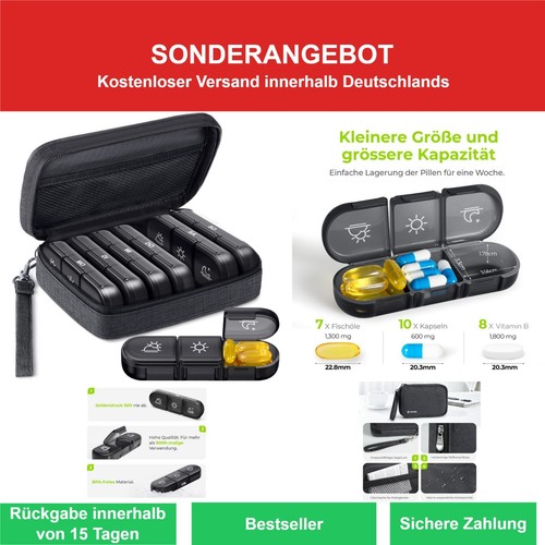 Auvon tablettenbox tage - tablettenbox,