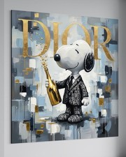 Snoopy Leinwand Bild Farbig