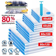 5X 10X Vakuumbeutel Aufbewahrungsbeutel Kleidung Vacuum Vacuum Beutel + Pumpe DE