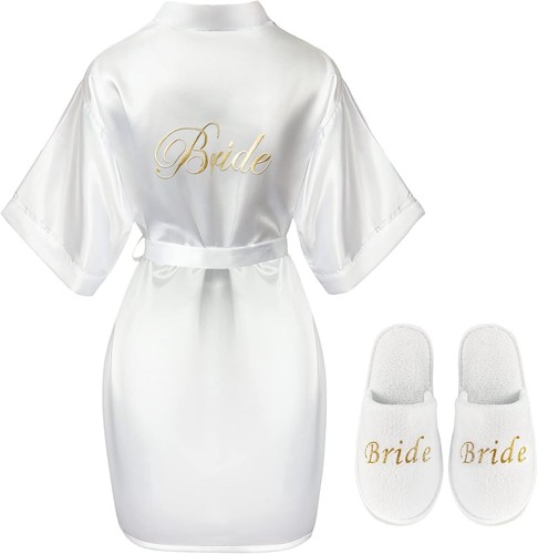 Braut morgenmantel satin - braut,