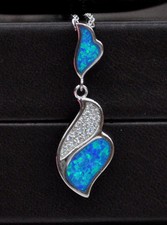 925 Silber Sterling Blau