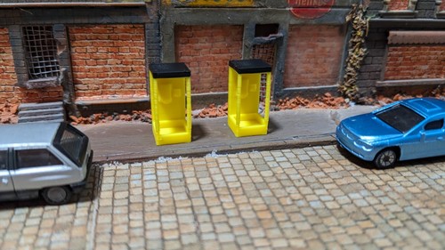 Stück gelbe telefonzelle - stück,