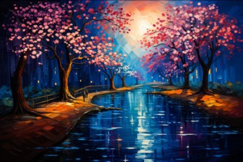Wandbild bild eines flusses - eines,