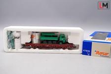 Roco H0 47846 Rungenwagen mit LKW Schwarz Bau | Q-736