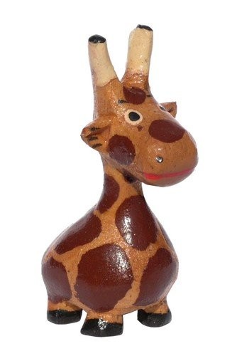 Kleine bemalte giraffe holz - giraffe,